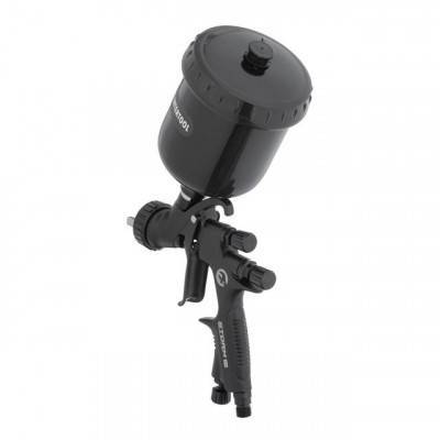 Будкрам купить Краскопульт пневматический HVLP BLACK M-DIAMOND профессиональный, форсунка 1.8 мм, верхний пластиковый бачок 600 мл STORM Краскопульт пневматический HVLP BLACK M-DIAMOND профессиональный, форсунка 1.8 мм, верхний пластиковый бачок 600 мл STORM 5