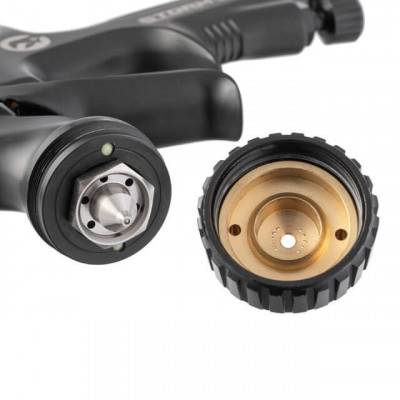 Будкрам купить Краскопульт пневматический HVLP BLACK M-DIAMOND профессиональный, форсунка 1.8 мм, верхний пластиковый бачок 600 мл STORM Краскопульт пневматический HVLP BLACK M-DIAMOND профессиональный, форсунка 1.8 мм, верхний пластиковый бачок 600 мл STORM 9