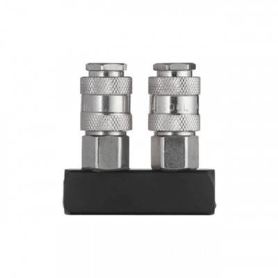 Будкрам купити Розгалужувач повітря 1/4" на 2 виходи, прямий, з швидкороз'ємними з'єднаннями, 10 bar Розгалужувач повітря 1/4" на 2 виходи, прямий, з швидкороз'ємними з'єднаннями, 10 bar 3