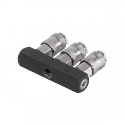 Будкрам купити Розгалужувач повітря 1/4" на 3 виходи, прямий, з швидкороз'ємними з'єднаннями, 10 bar Розгалужувач повітря 1/4" на 3 виходи, прямий, з швидкороз'ємними з'єднаннями, 10 bar 2