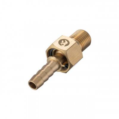 Будкрам купити Шарнір поворотний зовнішнє різьблення 1/4" на шланг 8 мм, латунь STORM Шарнір поворотний зовнішнє різьблення 1/4" на шланг 8 мм, латунь STORM 2