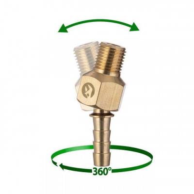 Будкрам купити Шарнір поворотний зовнішнє різьблення 1/4" на шланг 8 мм, латунь STORM Шарнір поворотний зовнішнє різьблення 1/4" на шланг 8 мм, латунь STORM 4