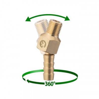 Будкрам купити Шарнір поворотний зовнішнє різьблення 1/4" на шланг 10 мм, латунь STORM Шарнір поворотний зовнішнє різьблення 1/4" на шланг 10 мм, латунь STORM 4