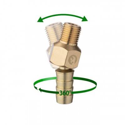 Будкрам купити Шарнір поворотний зовнішнє різьблення 1/4" на шланг 12 мм, латунь STORM Шарнір поворотний зовнішнє різьблення 1/4" на шланг 12 мм, латунь STORM 4