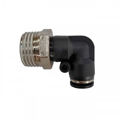 Будкрам купить Соединение цанговое L-образное для полиуретановых и др. шлангов 10 мм, 1/2“ нар. резьба