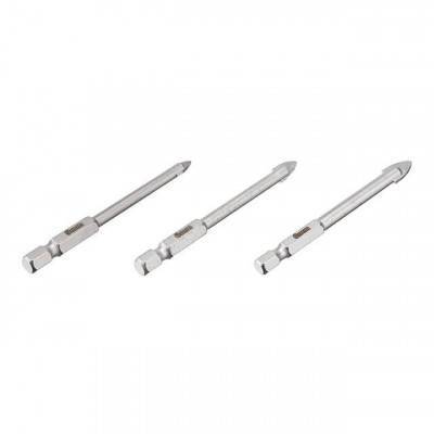 Будкрам купить Набор сверл по стеклу и керамике 5+6+8 мм HEX 1/4'' (6.35 mm) Набор сверл по стеклу и керамике 5+6+8 мм HEX 1/4'' (6.35 mm) 2