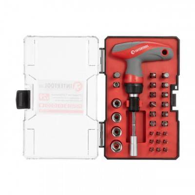 Будкрам купить Отвертка Т-образная с храповым механизмом и комплектом насадок 29 ед. Отвертка Т-образная с храповым механизмом и комплектом насадок 29 ед. 2