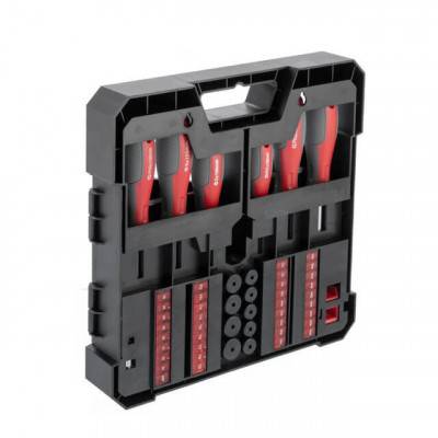 Будкрам купити Набір викруток з комплектом насадок та головок 63 од. Набір викруток з комплектом насадок та головок 63 од. 18