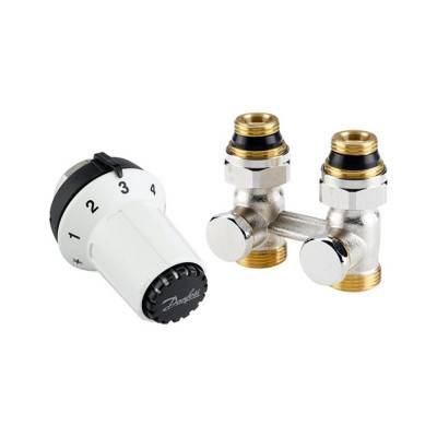 Будкрам купить Комплект для подключения стальных радиаторов Danfoss RAS-CK+RLV-KS, нижнее подключение (013G5275)