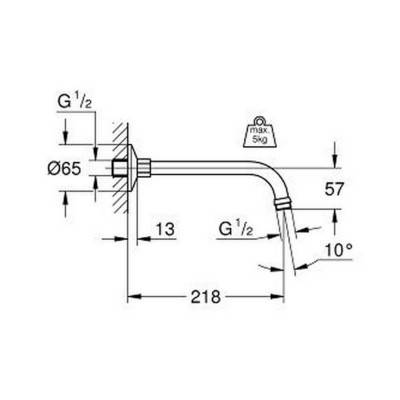 Будкрам купити Кронштейн для верхнього душа Grohe Relexa 27406000 Кронштейн для верхнього душа Grohe Relexa 27406000 4