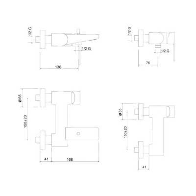 Будкрам купить Смеситель для ванны Bianchi Freedom VSCFRE200400CRM Смеситель для ванны Bianchi Freedom VSCFRE200400CRM 4