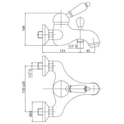 Будкрам купить Смеситель для ванны Bianchi Elite VSCELT2004011SKVOT Смеситель для ванны Bianchi Elite VSCELT2004011SKVOT 4