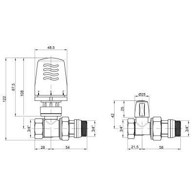 Будкрам купить Термокомплект Icma 3/4" с антипротечкой прямой №KIT_1100+775-940+815-940 Термокомплект Icma 3/4" с антипротечкой прямой №KIT_1100+775-940+815-940 3