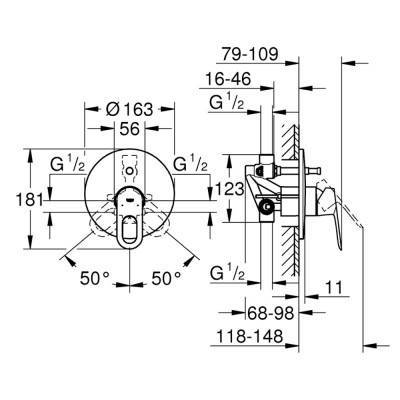 Будкрам купити Змішувач прихованого монтажу для душу Grohe BauLoop 29081000 Змішувач прихованого монтажу для душу Grohe BauLoop 29081000 4