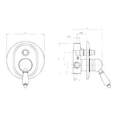 Будкрам купить Смеситель скрытого монтажа для душа Bianchi Elite INDELT2010011CRM на два потребителя Смеситель скрытого монтажа для душа Bianchi Elite INDELT2010011CRM на два потребителя 4