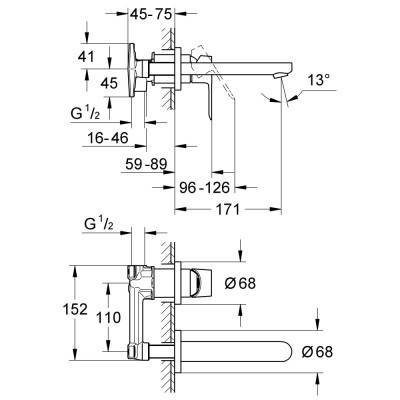 Будкрам купити Змішувач для раковини прихованого монтажу Grohe BauLoop 20289000 Змішувач для раковини прихованого монтажу Grohe BauLoop 20289000 4