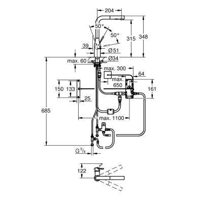 Будкрам купить Смеситель для кухни сенсорный Grohe Essence Foot Control 30311000 Смеситель для кухни сенсорный Grohe Essence Foot Control 30311000 4