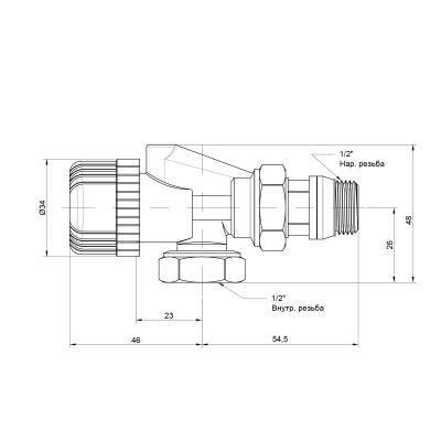 Будкрам купить Вентиль двухугловой Icma 1/2" ВН №878 Вентиль двухугловой Icma 1/2" ВН №878 4
