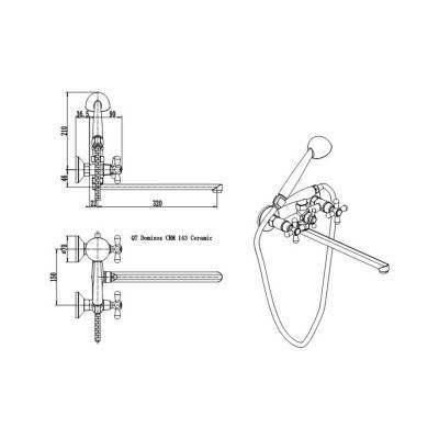 Будкрам купить Смеситель для ванны Qtap Dominox CRM 140 Смеситель для ванны Qtap Dominox CRM 140 4