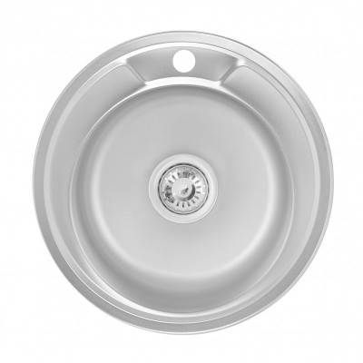 Будкрам купити Кухонна мийка Lidz 490-A 0,6 мм Satin (LIDZ490A06SAT160)