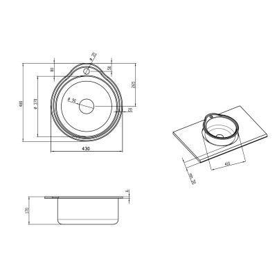 Будкрам купить Кухонная мойка Lidz 4843 0,6 мм Satin (LIDZ484306SAT) Кухонная мойка Lidz 4843 0,6 мм Satin (LIDZ484306SAT) 4