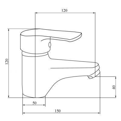 Будкрам купить Смеситель для раковины SW G-Ferro Hansberg 001F Смеситель для раковины SW G-Ferro Hansberg 001F 4
