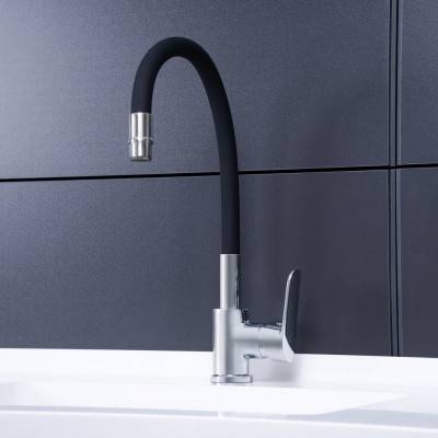 Будкрам купити Змішувач для кухні Qtap Linea CRB 007F з рефлекторним виливом Змішувач для кухні Qtap Linea CRB 007F з рефлекторним виливом 5