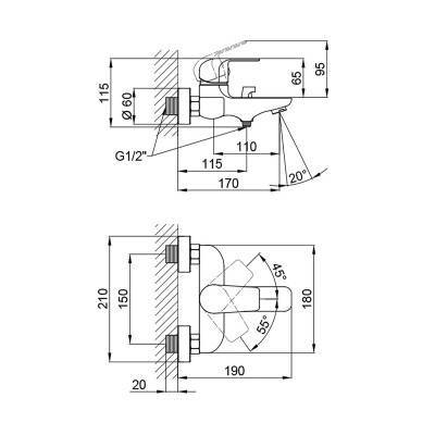 Будкрам купить Смеситель для ванны Qtap Arena CRM 006 New Смеситель для ванны Qtap Arena CRM 006 New 4