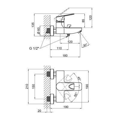 Будкрам купить Смеситель для ванны Qtap Jody CRM 006 New Смеситель для ванны Qtap Jody CRM 006 New 4