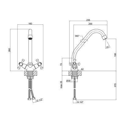 Будкрам купити Змішувач для кухні Lidz (CRM) 75 21 272F-1 Змішувач для кухні Lidz (CRM) 75 21 272F-1 4