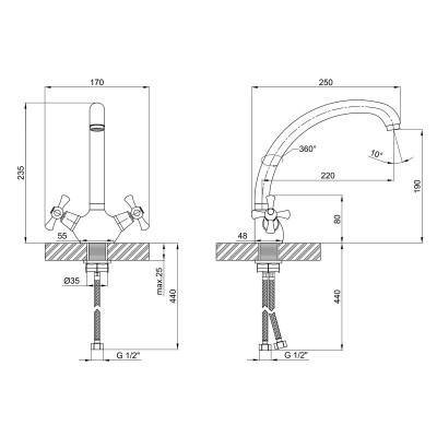 Будкрам купить Смеситель для кухни Lidz (CRM) 75 21 271F-3 Смеситель для кухни Lidz (CRM) 75 21 271F-3 4