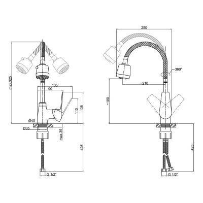 Будкрам купити Змішувач для кухні Lidz (CRM) 20 38 014 04 з рефлекторним виливом Змішувач для кухні Lidz (CRM) 20 38 014 04 з рефлекторним виливом 4