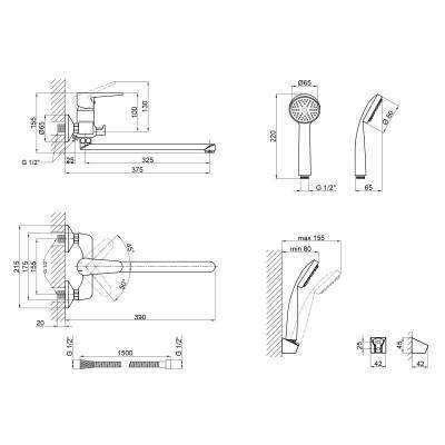 Будкрам купити Змішувач для ванни Lidz (CRM) 14 34 005B-1 New Змішувач для ванни Lidz (CRM) 14 34 005B-1 New 4
