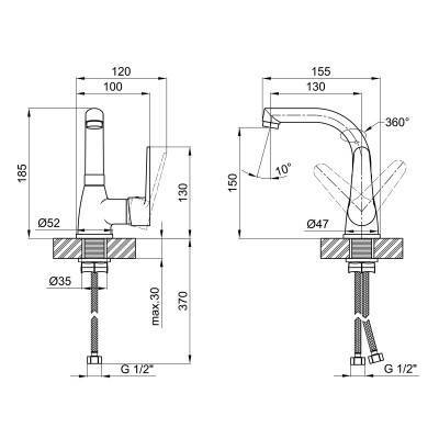 Будкрам купити Змішувач для кухні Lidz (CRM) 14 34 014F-2 Змішувач для кухні Lidz (CRM) 14 34 014F-2 4