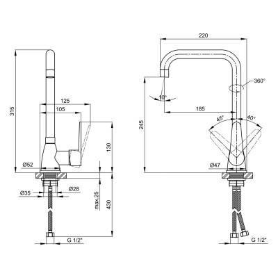 Будкрам купити Змішувач для кухні Lidz (CRM) 14 34 014F-7 Змішувач для кухні Lidz (CRM) 14 34 014F-7 4