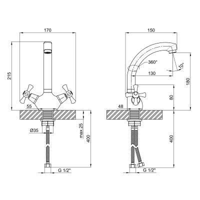 Будкрам купить Смеситель для кухни Lidz (CRM) 75 21 271F-2 Смеситель для кухни Lidz (CRM) 75 21 271F-2 4