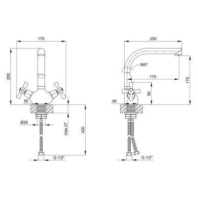 Будкрам купити Змішувач для кухні Lidz (CRM) 75 21 271F-6 Змішувач для кухні Lidz (CRM) 75 21 271F-6 4