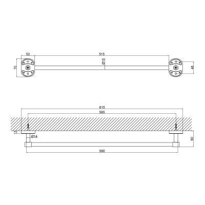 Будкрам купить Полотенцедержатель Lidz (CRM) 114.01.01 65 см Полотенцедержатель Lidz (CRM) 114.01.01 65 см 4