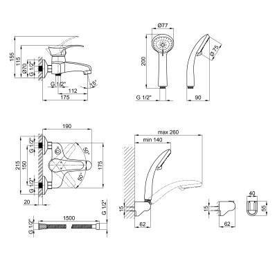Будкрам купить Смеситель для ванны Qtap Eris СRM 006 New Смеситель для ванны Qtap Eris СRM 006 New 4