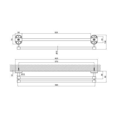 Будкрам купить Полотенцедержатель Lidz (CRM) 114.01.02 65 см Полотенцедержатель Lidz (CRM) 114.01.02 65 см 4