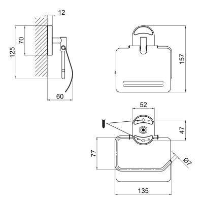 Будкрам купити Тримач для туалетного паперу Lidz (CRM) 114.03.01 Тримач для туалетного паперу Lidz (CRM) 114.03.01 4