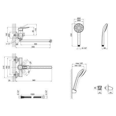 Будкрам купити Змішувач для ванни Lidz (CRM) 13 33 005-1 New Змішувач для ванни Lidz (CRM) 13 33 005-1 New 4