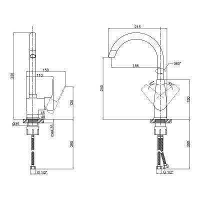 Будкрам купити Змішувач для кухні Lidz (CRM) 20 38 016 08 Змішувач для кухні Lidz (CRM) 20 38 016 08 4