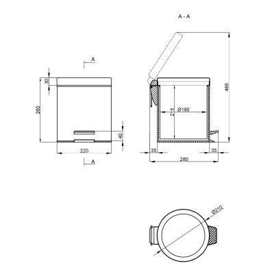 Будкрам купити Відро для сміття Lidz (CRM) 121.01.05 5 л Відро для сміття Lidz (CRM) 121.01.05 5 л 4