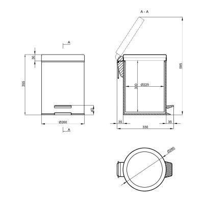 Будкрам купити Відро для сміття Lidz (CRM) 121.01.12 12 л Відро для сміття Lidz (CRM) 121.01.12 12 л 4