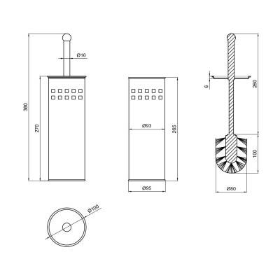 Будкрам купить Ершик для унитаза Lidz (CRM) 121.05.01 Ершик для унитаза Lidz (CRM) 121.05.01 4