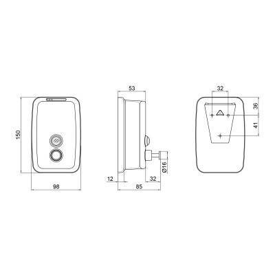 Будкрам купити Диспенсер для рідкого мила Lidz (CRM) 121.02.05 500 мл Диспенсер для рідкого мила Lidz (CRM) 121.02.05 500 мл 4