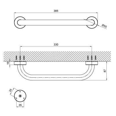 Будкрам купить Поручень для ванны Lidz (CRM) 121.03.01 35 см Поручень для ванны Lidz (CRM) 121.03.01 35 см 4