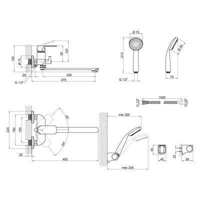 Будкрам купить Смеситель для ванны Qtap Fresh WCR 005 New Смеситель для ванны Qtap Fresh WCR 005 New 4