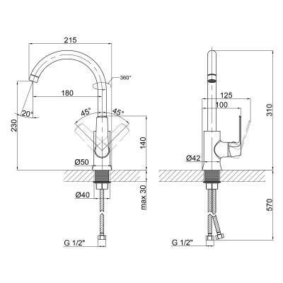 Будкрам купить Смеситель для кухни Qtap Fresh WCR 007F Смеситель для кухни Qtap Fresh WCR 007F 4